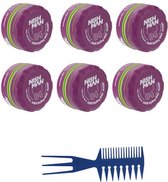 Nishman 04 Hair Styling Wax Ruby 6 stuks + Free Styling Comb