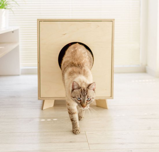 Catandwood Kattenhuis – Kattenbakcontainer – Kattenbak Ombouw – Hout