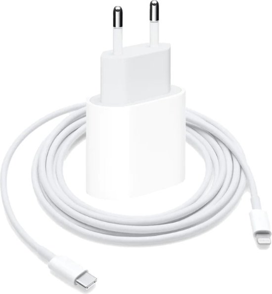 Power secteur iPhone 11/12/13 20W USB-C Chargeur rapide avec câble USB-C (1  mètre)... | bol.com