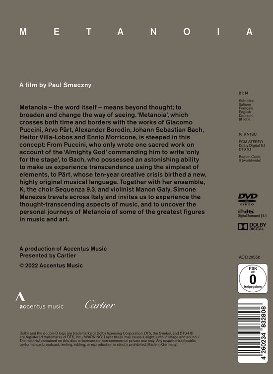 Simone Menezes, Ensemble K, Paul Smaczny - Metanoia (DVD)