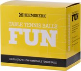Heemskerk Fun Plastic Tafeltennisballen per 100 stuks - Geel