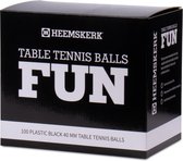 Heemskerk Fun Plastic Tafeltennisballen per 100 stuks - Zwart