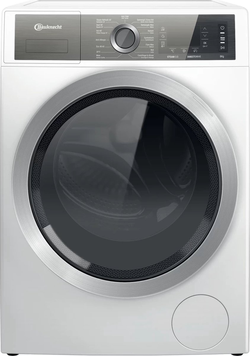 Vrijstaande Bauknecht voorlader wasmachine - B6 W845WB BE