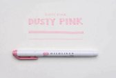 2 x Zebra Mildliner Double-Sided Highlighter - Fine / Bold – Mild Dusty Pink