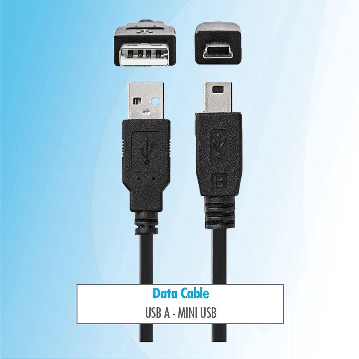 Budget 1 meter usb naar mini usb kabel Geschikt voor PS3 playstation controler & Go Pro Hero 3 4