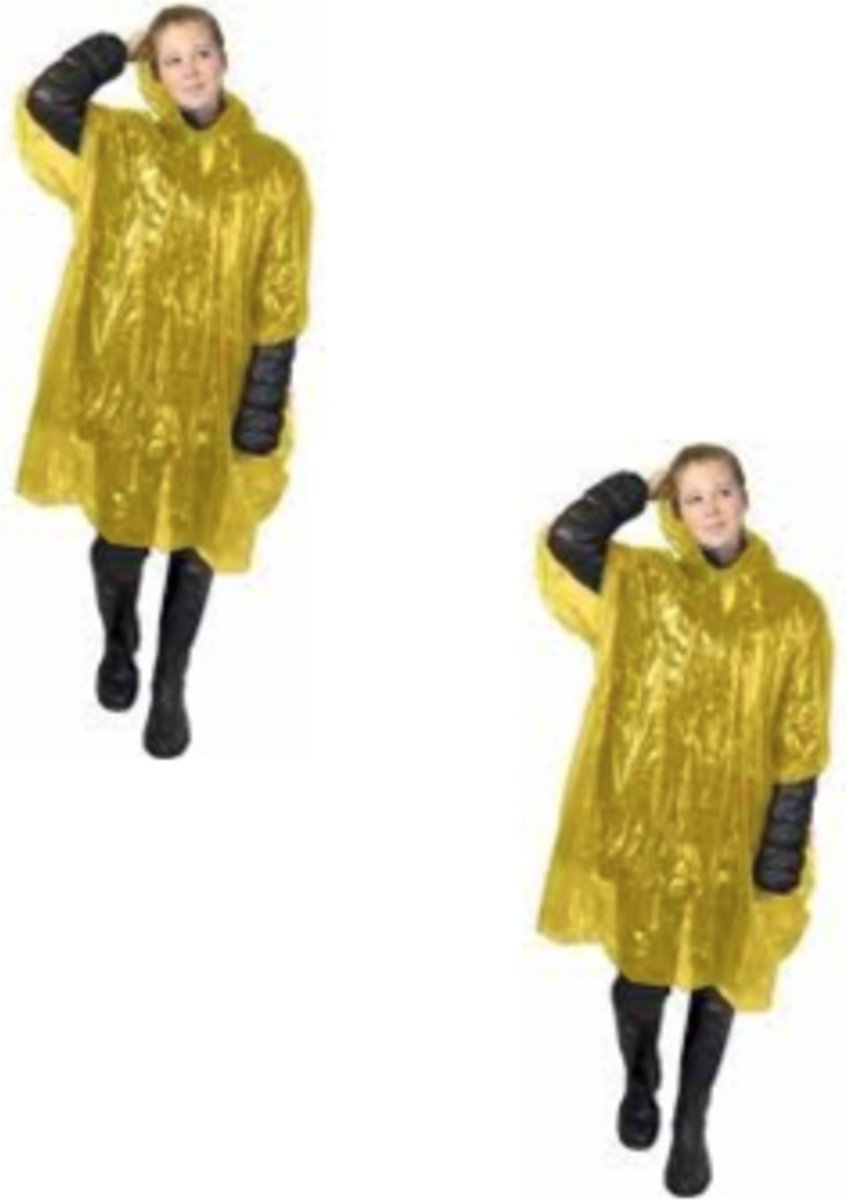 UEPOA Regenponcho voor kinderen, 2 stuks, waterdichte