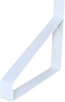 GoudmetHout Industriële Plankdrager 30 cm - Per stuk - Staal - Mat Wit - 4 cm x 30 cm x 25 cm