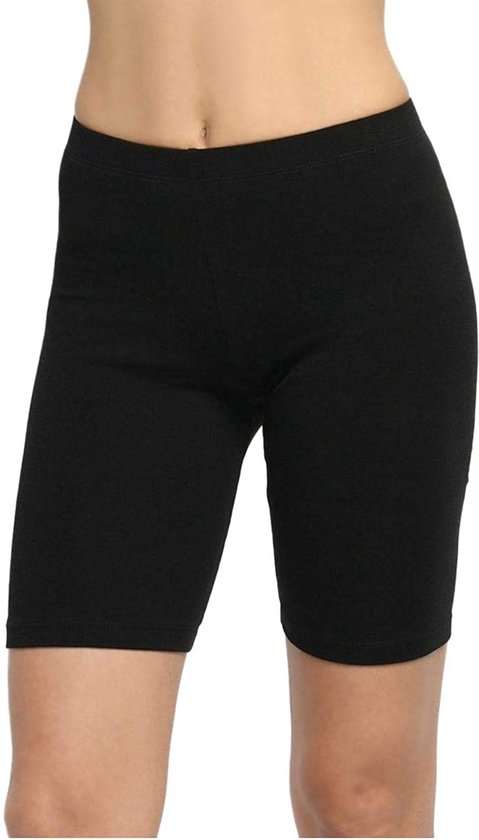 Comfortabele Dames Korte Broek / Short | legging / Cyclist Short | Sportbroekje | Zwart - XL