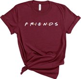 Lykke  Friends T shirt | Friends | Unisex T-shirt | Heren & Dames | Maroon | Maat XXL