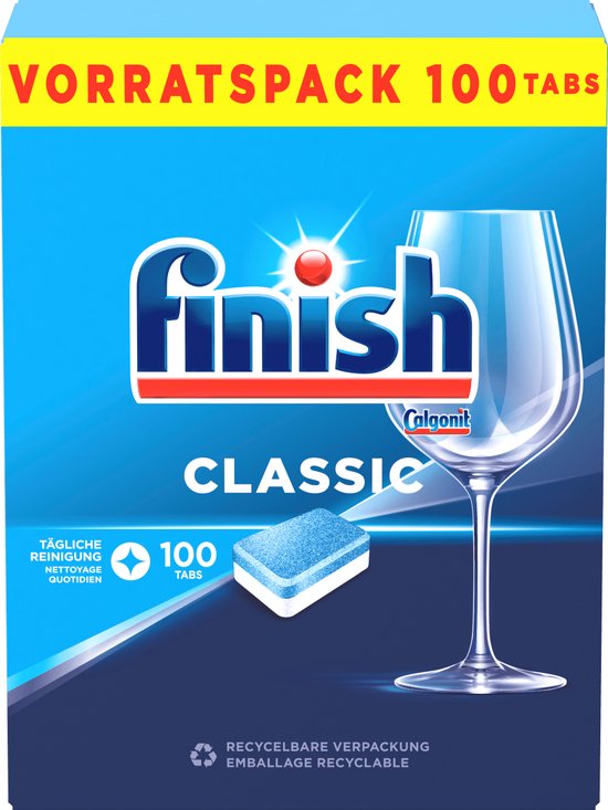 Finish Classic Regular - Tablettes pour lave-vaisselle - Pack pour trois  mois - 110 unités | bol.com