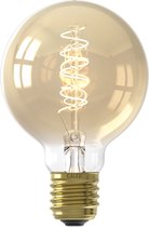 Calex Spiraal Filament LED Lamp - G80 Vintage Lichtbron - E27 - Goud - Warm Wit Licht - Dimbaar