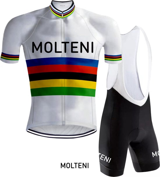 Retro Wielertenue Molteni Regenboog - REDTED (XXL)