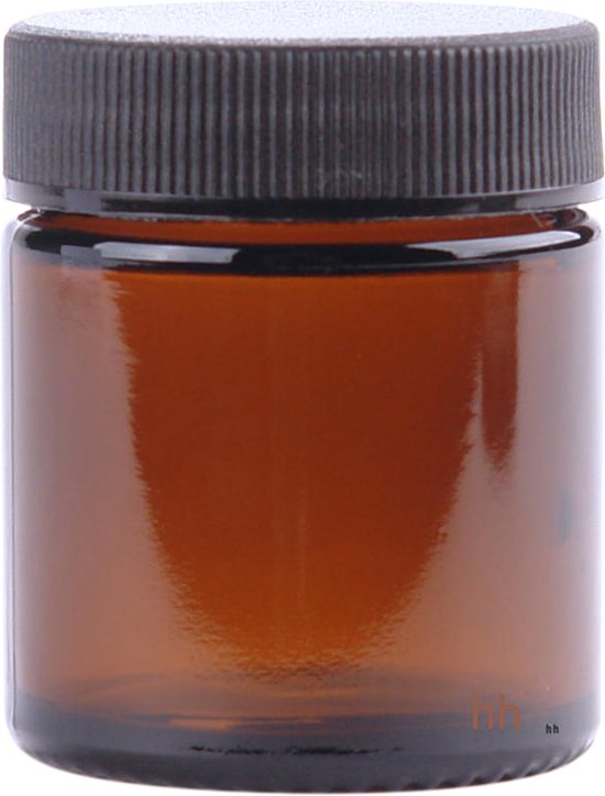 Zalfpot / Crèmepot Bruin Glas 30ml met Deksel - 25 stuks