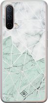 Casimoda® hoesje - Geschikt voor OnePlus Nord CE - Marmer Mint Mix - TPU - Backcover - Mint - Marmer