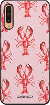 Casimoda® hoesje - Geschikt voor Samsung Galaxy A50 - Lobster All The Way - Zwart TPU Backcover - Geen opdruk - Roze