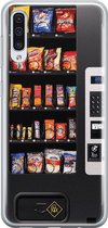 Casimoda® hoesje - Geschikt voor Samsung A70 - Snoepautomaat - Backcover - Siliconen/TPU - Zwart