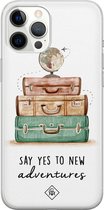 Coque iPhone 12 Pro Max - Wanderlust - Coque souple - Multi - Coque en Siliconen pour téléphone - Texte - Casimoda