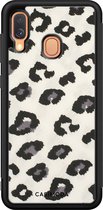 Casimoda® hoesje - Geschikt voor Samsung Galaxy A40 - Sweet Leo - Zwart TPU Backcover - Luipaardprint - Rood