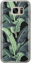 Casimoda® hoesje - Geschikt voor Samsung S7 - Palmbladeren Bali - Backcover - Siliconen/TPU - Groen