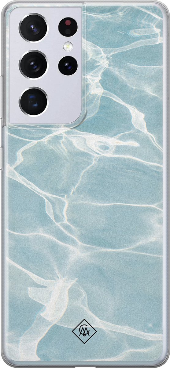 Casimoda® hoesje - Geschikt voor Samsung S21 Ultra - Oceaan - Backcover - Siliconen/TPU - Blauw