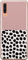 Casimoda® hoesje - Geschikt voor Samsung A50/A30s - Stippen roze - Backcover - Siliconen/TPU - Roze