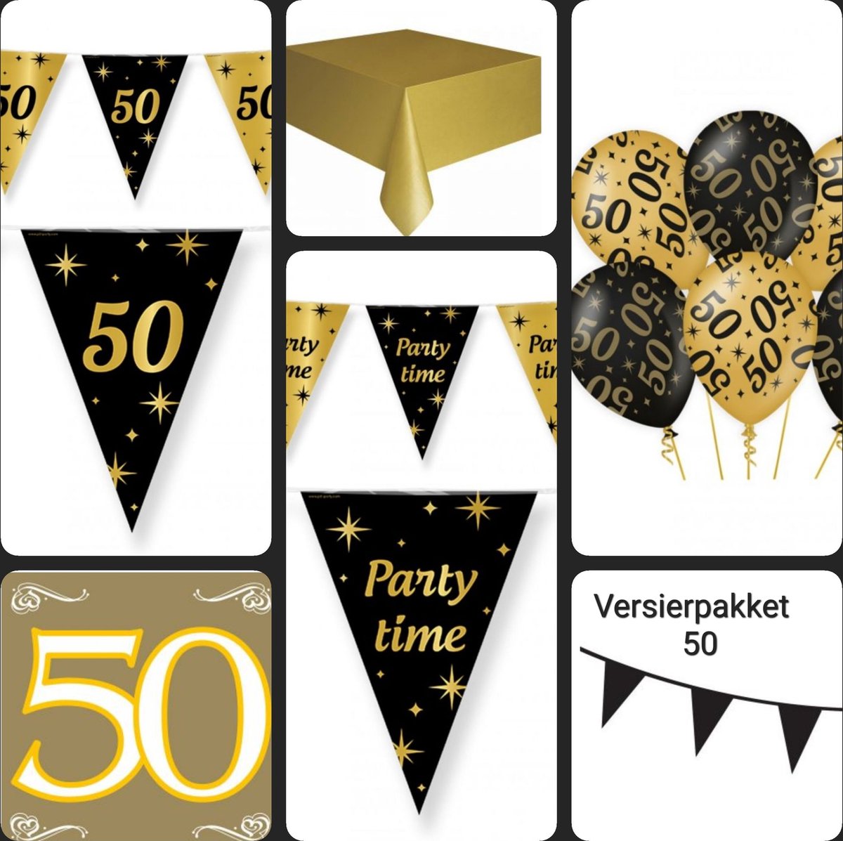 50 Jaar Versierpakket- Feestpakket, Verjaardag, Sarah, Abraham, 50 jaar