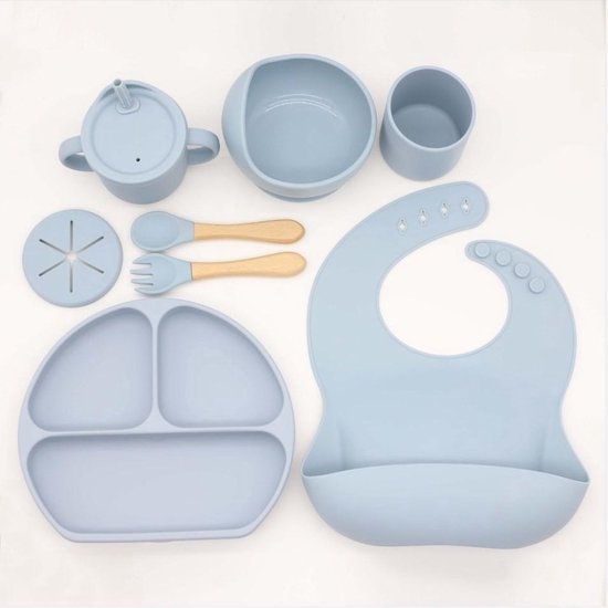 Vaisselle en silicone pour bébé sans BPA, ensemble pour dîner, bols à succion co