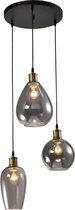 Design hanglamp Verona met smokey glas 3-lichts