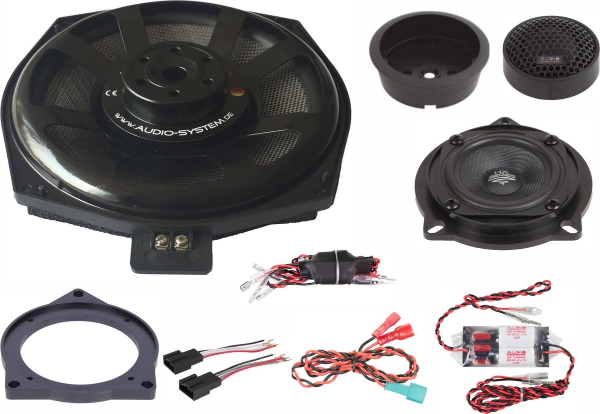 XFIT BMW UNI 200mm 3-Way Part-Active Composet – Pasklare Speaker Upgrade Plug en Play BMW E & F Serie Universeel Frontsysteem