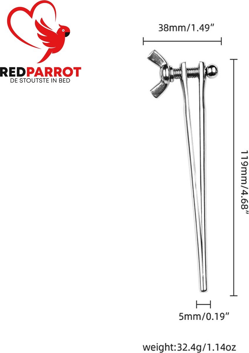 Goedkoopste Verstelbare penis plug | Penis dilator | Dilator | SM | BDSM | Luxe RVS uitvoering | 119MM | Grote uitvoering