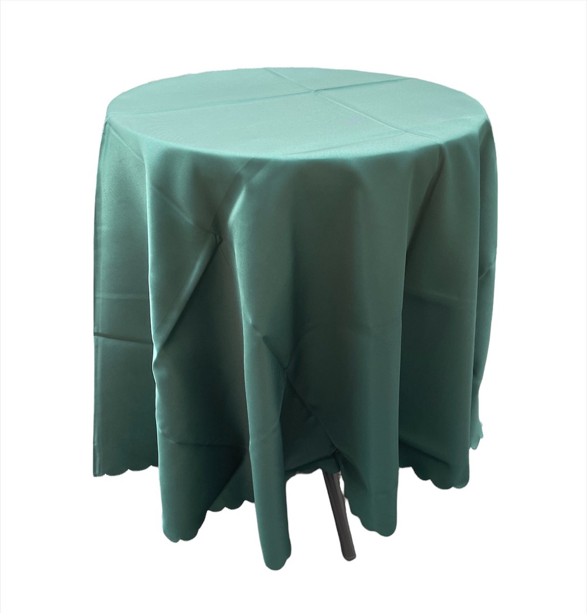 Tafelkleed - Ontbijtlaken - Onderkleed - Effen donker groen - Rond 170 cm