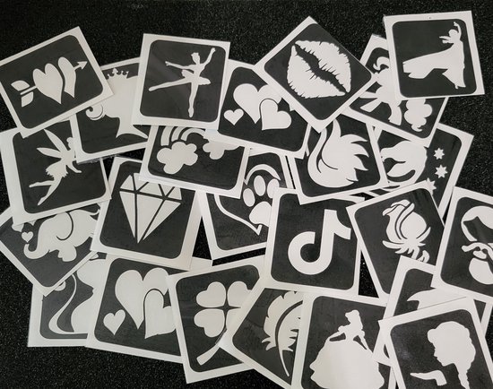 Glittertattoo Sjablonen Meiden Set 50 stuks
