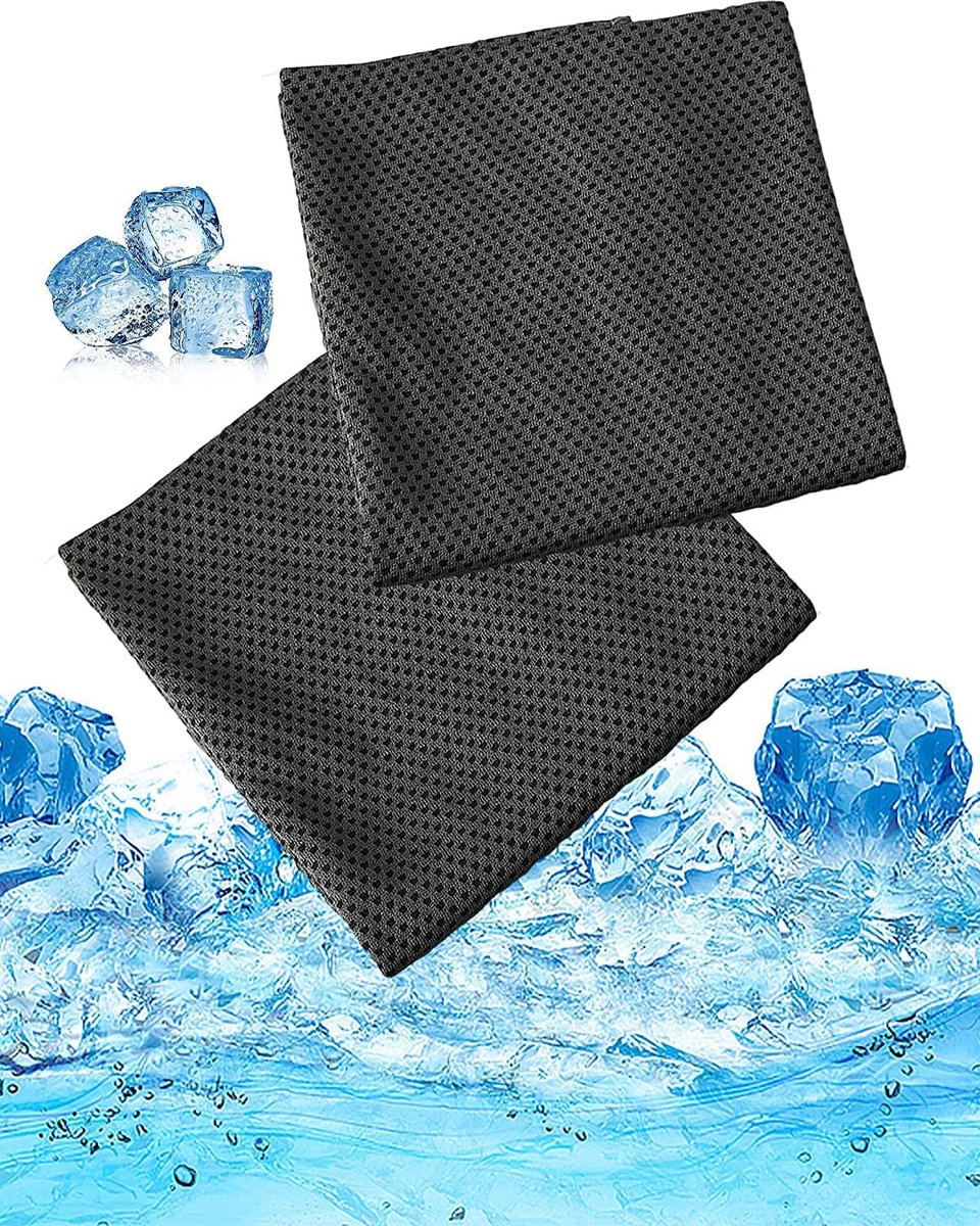 4-Pack Cool Towels - Verkoelende Handdoek - Donkergrijs - 4 stuks - Verkoelende Sporthanddoek - Cooling Towel - Cool Towel