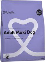 Vetality Adult Maxi Hondenvoer Droog - Voordeelverpakking 2 x 3 kg - Voor Volwassen Honden van Grote Rassen Vanaf 25 kg - Licht verteerbaar - Bevat Zalmolie voor Gezonde Vacht