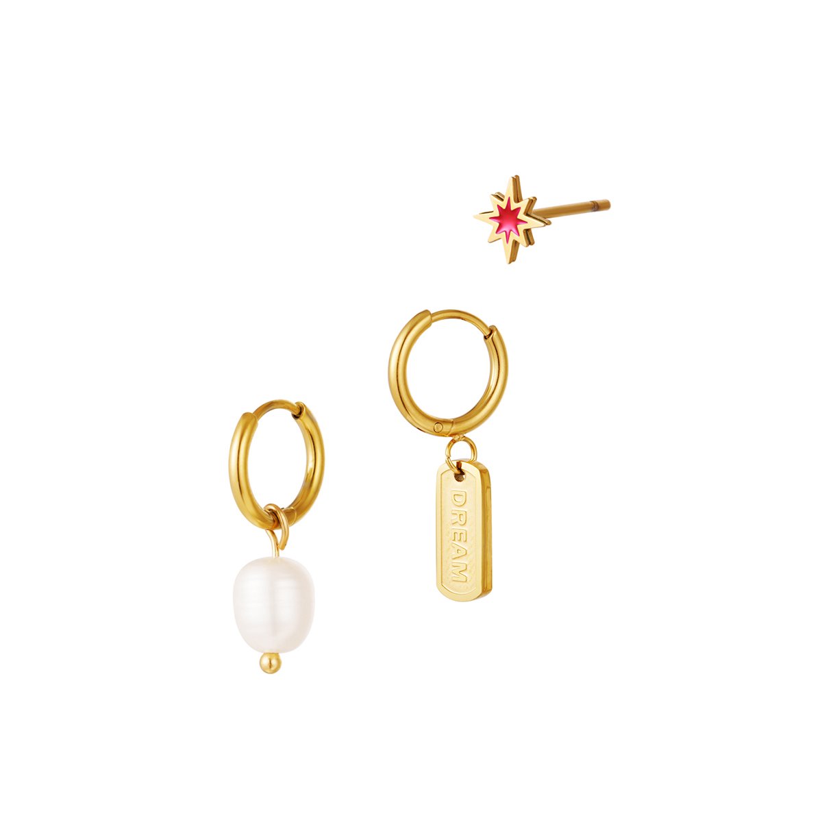 Minimalistische Schmuckstücke O-Form Mini Creolen für Damen, 18 Karat Vergoldete