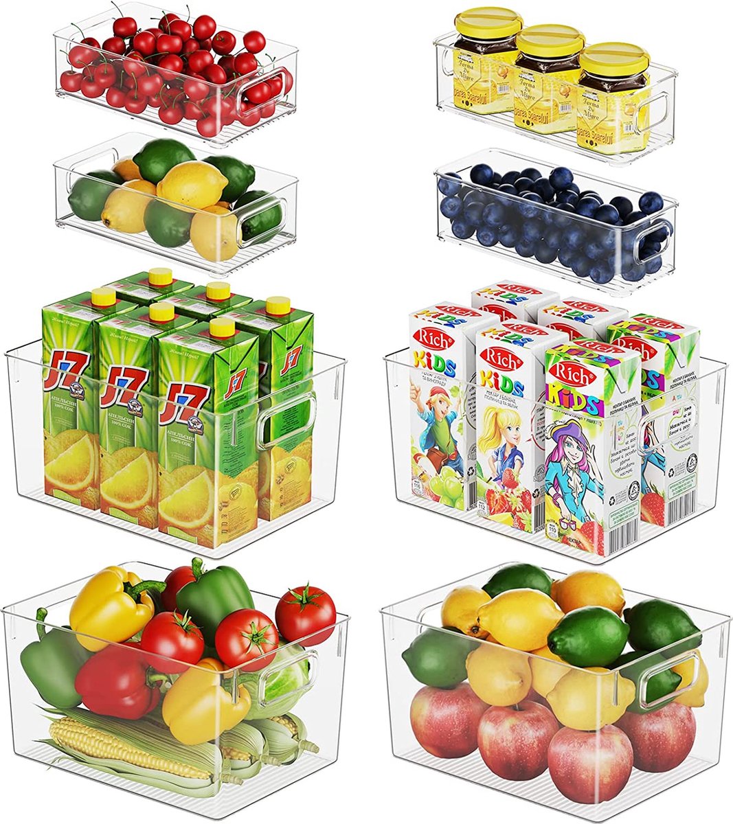 koelkast organizer - bewaardoos - koelkast bakjes - duurzaam opbergboxen - keuken organizer - opbergdozen - premium kwaliteit
