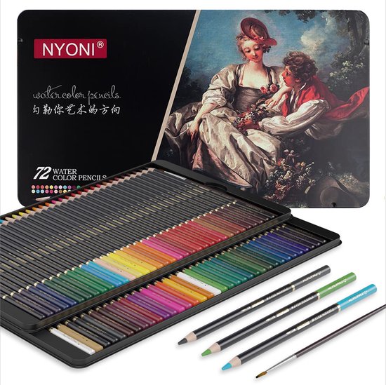 Crayons Aquarelle Acquarell Boîte Étain - 24 Pcs CRAYONS DE COULEUR