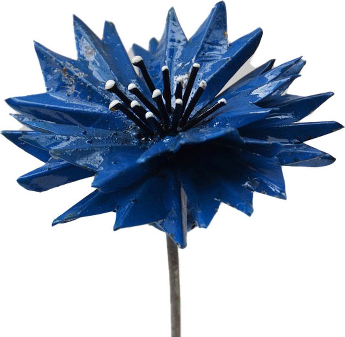 Floz Design tuinsteker blauwe bloem - korenbloem - kwaliteit en fairtrade - geschikt als grafdecoratie