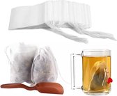 Ecorare - Theezakjes voor losse thee - Lege theezakjes - Doorzichtig - 100 stuks - 5x7 cm - 3 verschillende maten