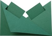 Neerzet Kaarten Set Vierkantjes - 40 Stuks en 40 Enveloppen - Donker Groen - Maak wenskaarten voor elke gelegenheid
