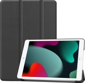 Hoesje Geschikt voor iPad 10.2 2019 Hoes Case Tablet Hoesje Tri-fold - Hoes Geschikt voor iPad 7 Hoesje Hard Cover Bookcase Hoes - Zwart