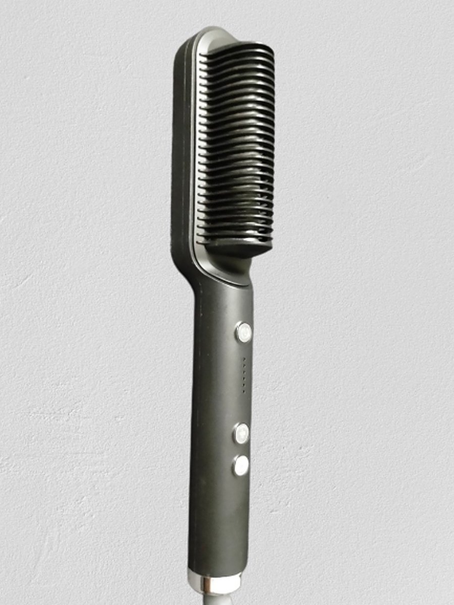 Mr rebel hair straightener combo FH909 - stylen en krullen - Haar stijltang Kam Professional - Hair Tools voor styling - Elektrische Haarborstel -Stijltang Hairbrush -Stijltang - Stylingtool-ZWART