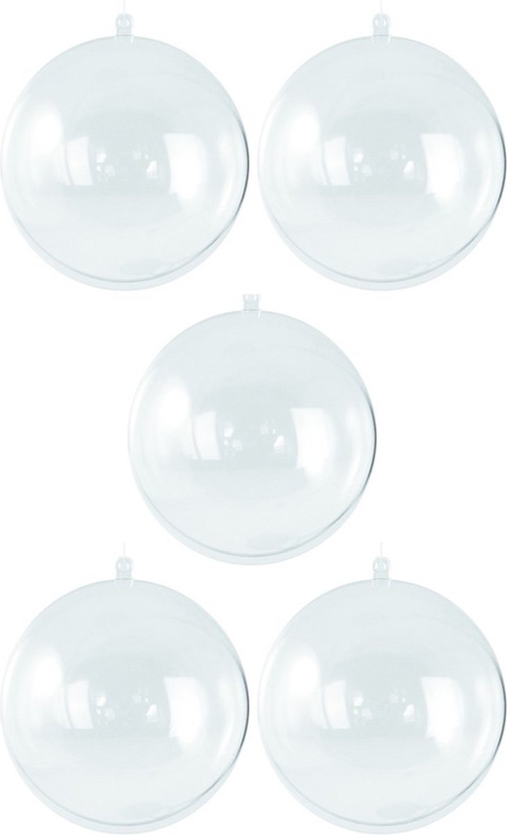 10 stuks doorzichtige ornamenten ballen DIY plastic vulbare kerstversiering boom ballen ambachtelijke transparante bal voor feest (S