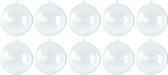 50x Transparante hobby/DIY kerstballen 7 cm - Knutselen - Kerstballen maken hobby materiaal/basis materialen