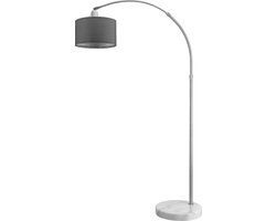 Monzana Booglamp - Incl. Kap Marmeren Voet - 150-175 cm - Grijs