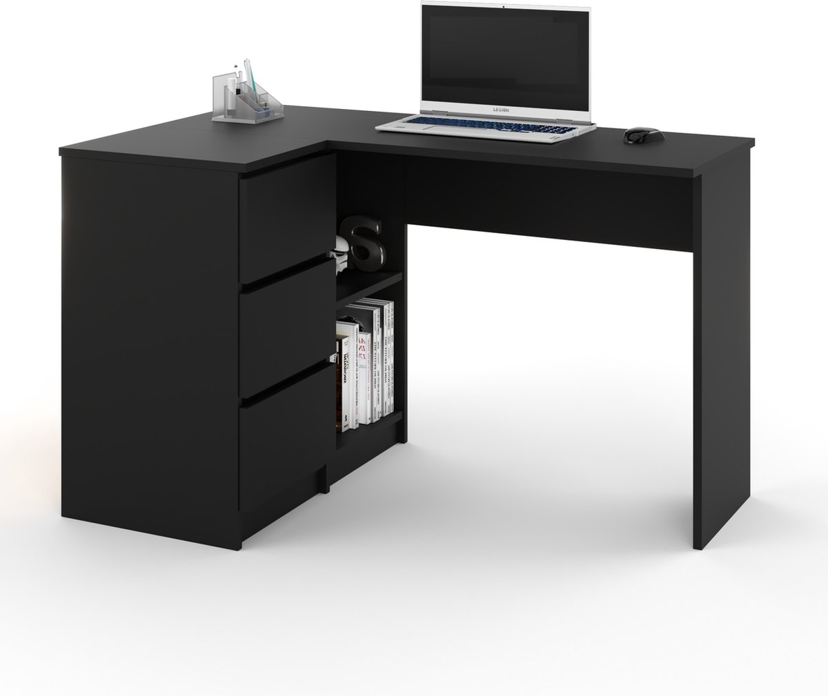 AZ-Home - Hoekbureau Malmo - Links - Zwart - Bureau - Computer desk