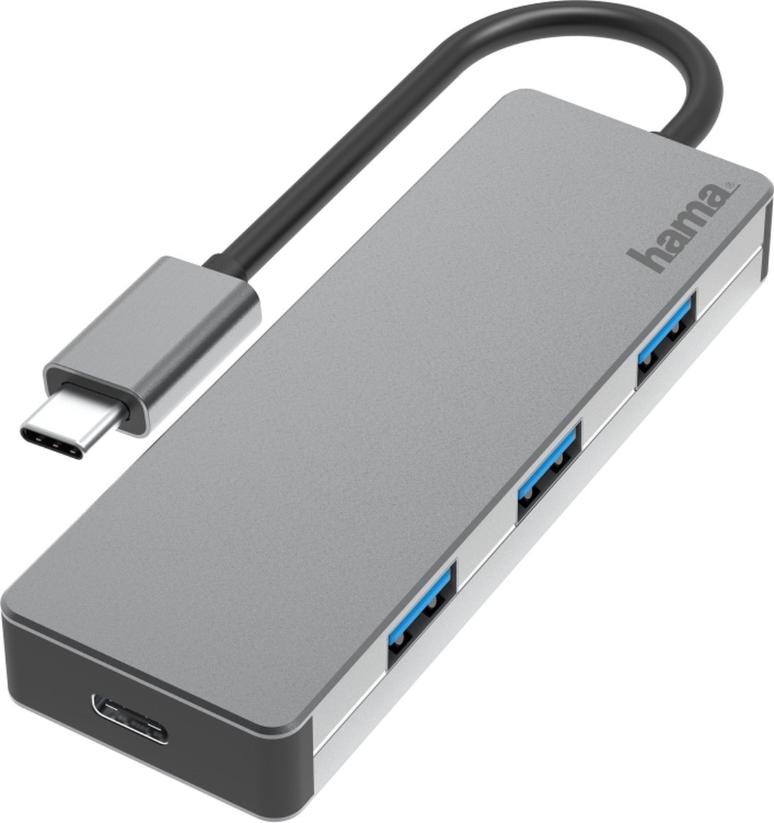 Hama 00200105 4 poorten USB-C® (USB 3.2 Gen 2) multiport hub Antraciet