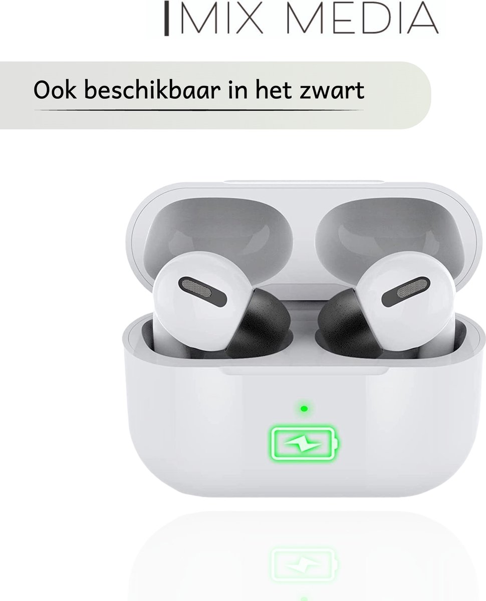 AirPods Pro Oordopjes Medium Wit – 5 Paar (10 Stuks) – AirPods Pro Ear Tips Vervanging – Siliconen Oordopjes – Geschikt voor Apple AirPods Pro – Noise Cancelling – foto 7