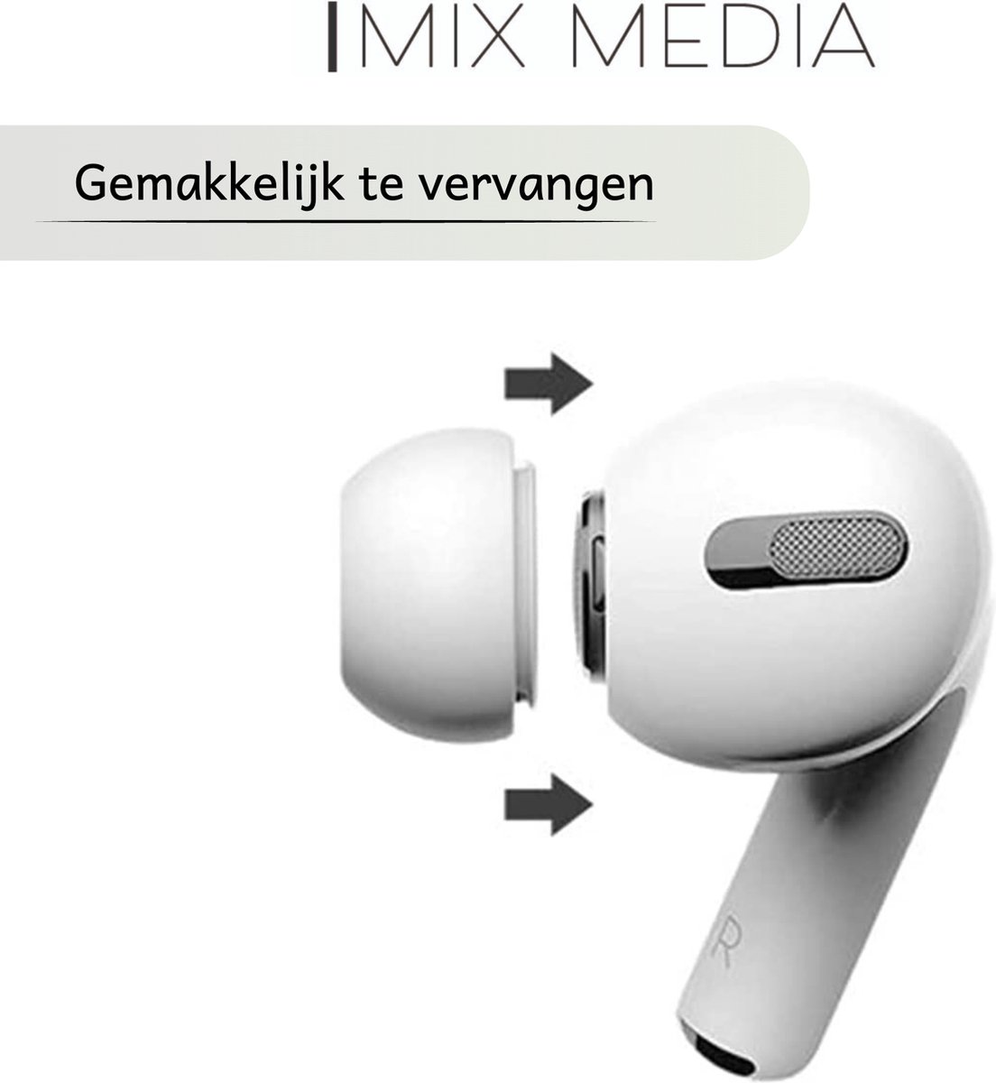 AirPods Pro Oordopjes Medium Wit – 5 Paar (10 Stuks) – AirPods Pro Ear Tips Vervanging – Siliconen Oordopjes – Geschikt voor Apple AirPods Pro – Noise Cancelling – foto 6