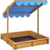 tectake - Bac à sable avec toit réglable - bleu - 404567